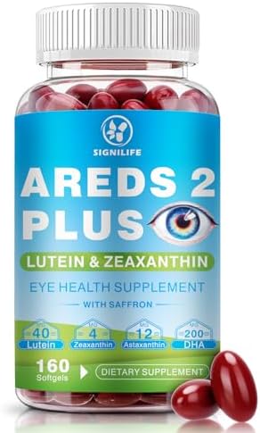ClimeCo Certified AREDS 2 Plus Eye Vitamins - 160 Softgels for Eye Brightness & Blue Light Protection