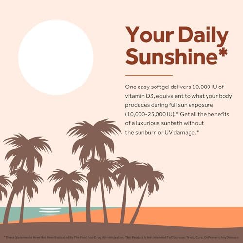  Doctor's Recipes Vitamin D3 K2 for Strong Bone Density and Immune Support, 10,000 IU, 200 mcg MK-7, Calcium Absorption,