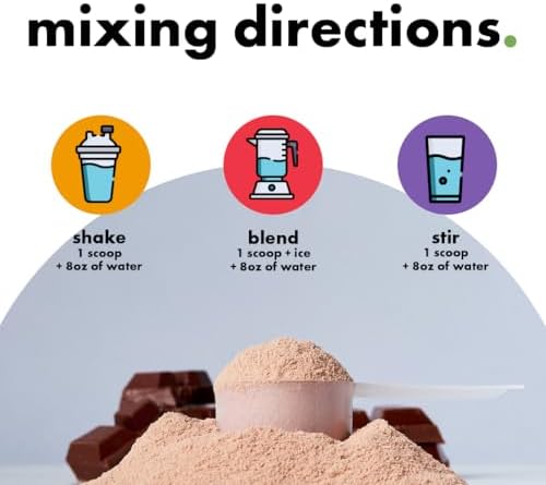  Chocolate Flavored Protein Powder for Workout, Kick Plant Protein 20g Protein Powder Gluten Free, No Sugar, No Artifici