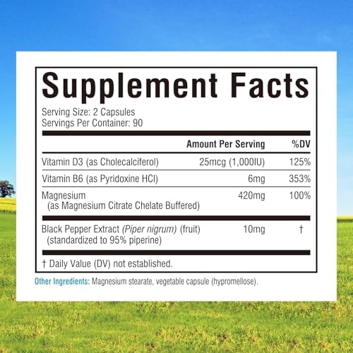  Innate Vitality Chelated Magnesium Supplement with Vitamin D3 & B6 for Enhanced Absorption & Digestion
| Innate Vitalit